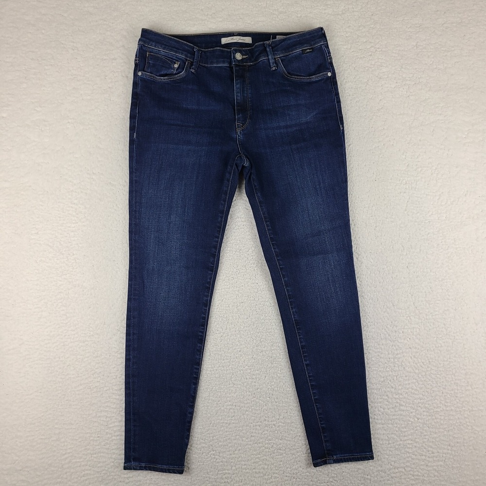 Mavi Jeans Womens 32x28 Blue Alissa High Rise Super Skinny Dark Wash‎ Denim